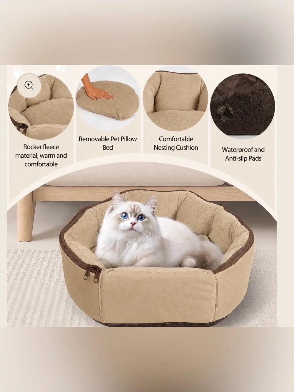 2-in-1 Convertible Pet Sling Carrier & Bed - with Breathable Mesh,